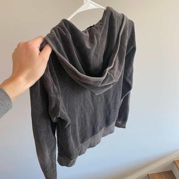 Juicy Couture Gray Velour Hoodie - Picture 2 of 3